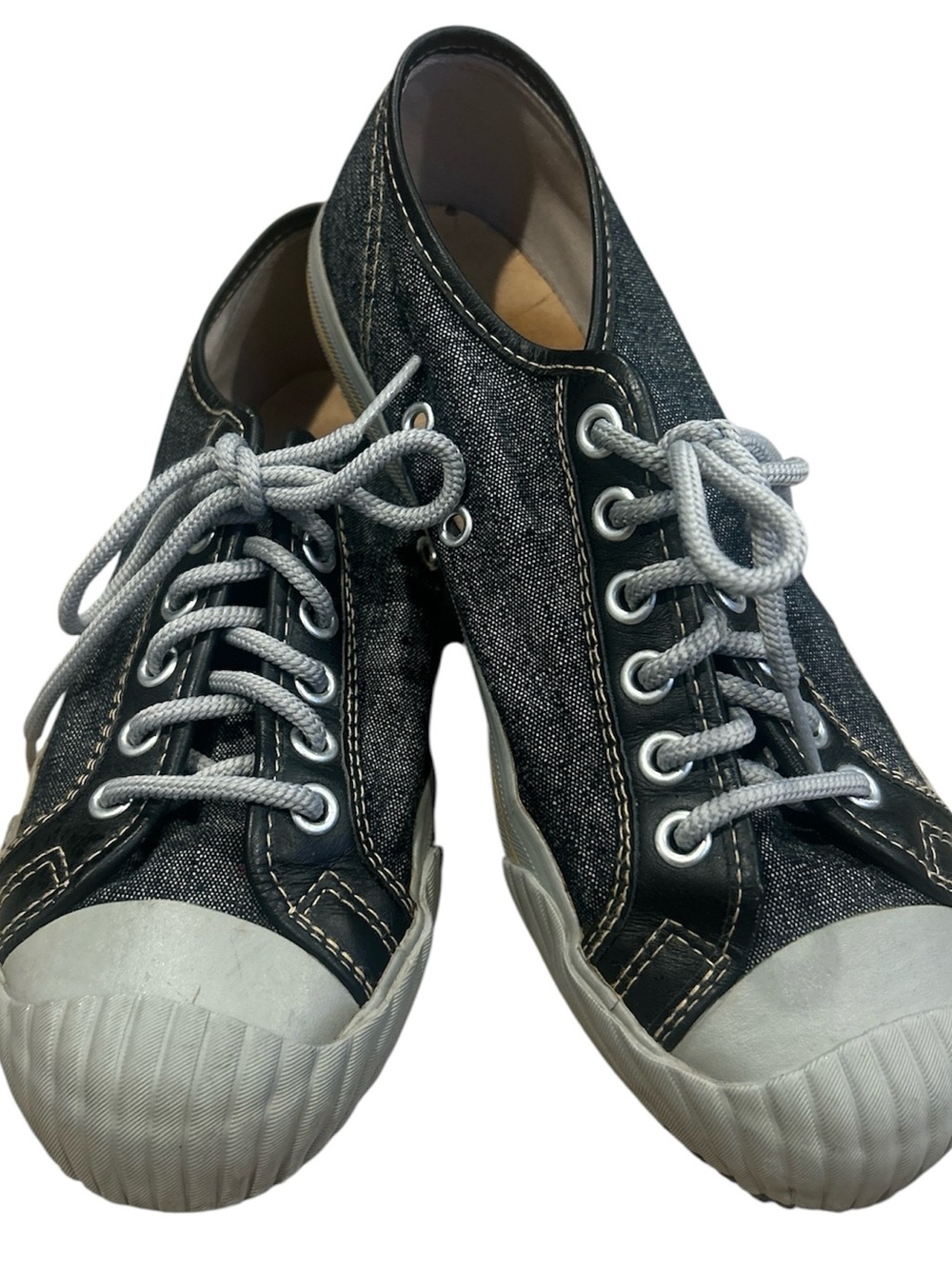 PF Flyers Denim Canvas Low Top Sneakers Women’s Size 7.5 Retro Blue
